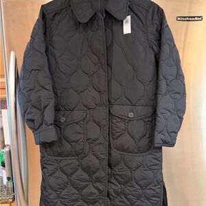 Old Navy Black Quilted Coat - Women